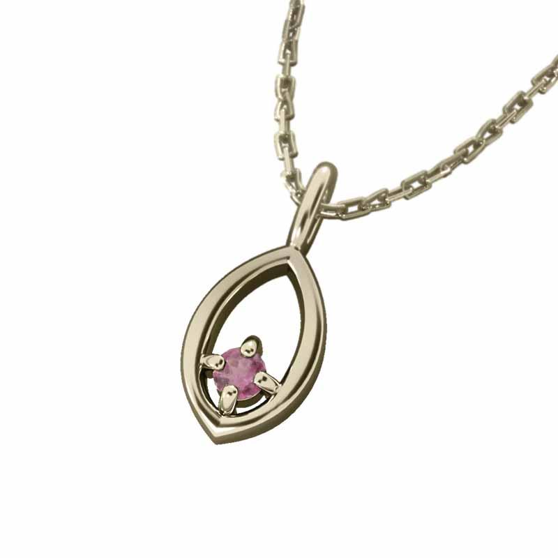 10月の誕生石 ピンクトルマリン ペンダント 一粒石 K10の画像