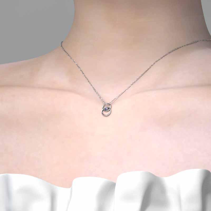 一粒石 ペンダント アメシスト(紫水晶) 2月誕生石 白金（プラチナ）900の画像