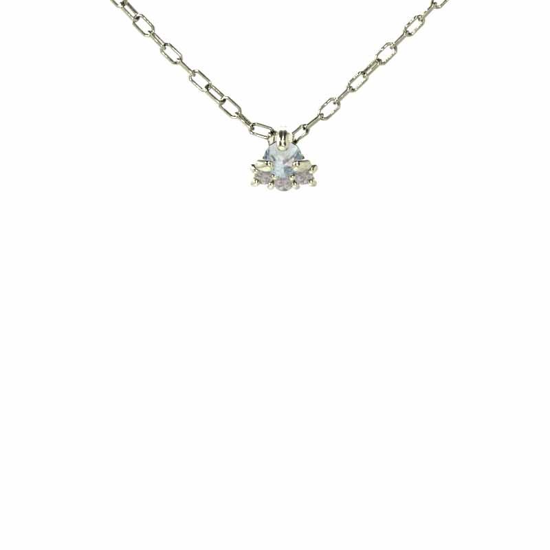 ぷち k10 3月の誕生石 アクアマリン ペンダントネックレスの画像