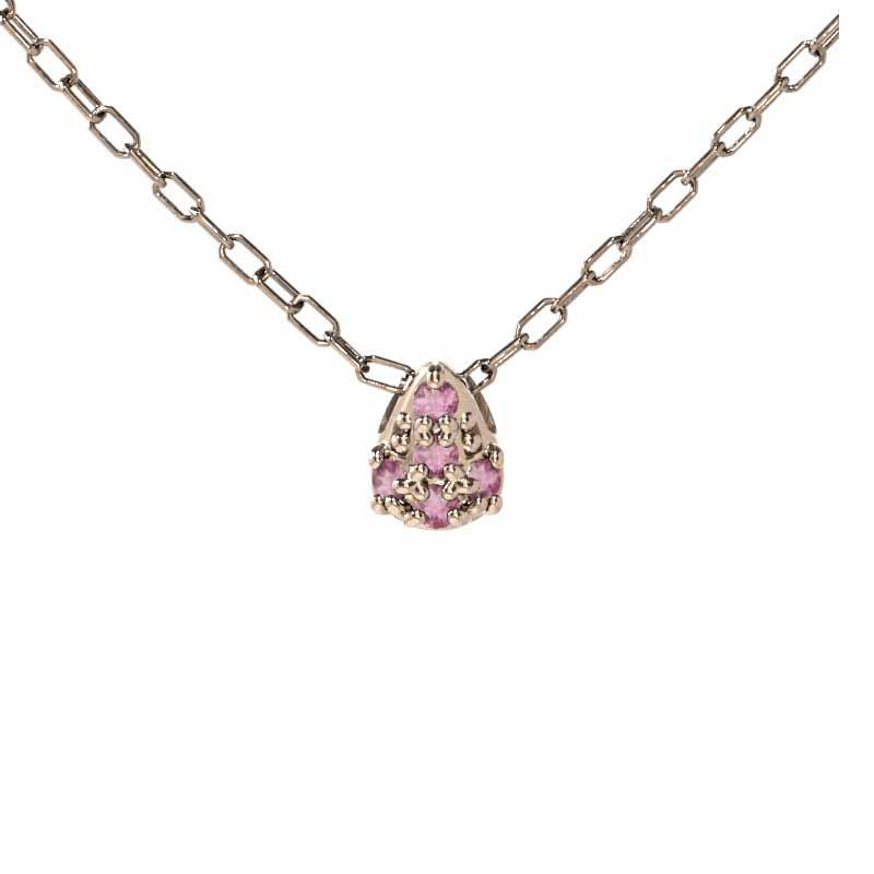 ピンクトルマリン 18金ピンクゴールド ペンダントトップとネックレス 10月誕生石の画像