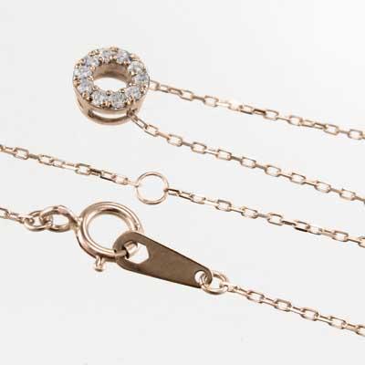 k10ピンクゴールド ペンダント 約0.10カラット 4月誕生石 小サイズ 天然ダイヤモンドの画像