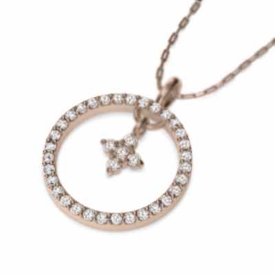 品質一番の ペンダント ジュエリー クロス k10ピンクゴールド 天然ダイヤモンド ヘッド ネックレス、ペンダント