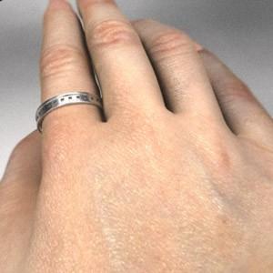 四角抜きリング リング プラチナ900 シンプルの画像