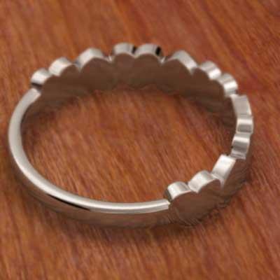 リング シンプル k10ピンクゴールド ハートの画像