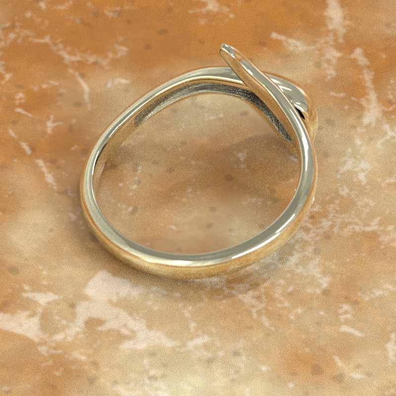 蛇 シンプル リング k10イエローゴールド コブラの画像