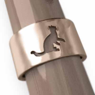 猫 シンプル k10ピンクゴールド 指輪 ワイドの画像