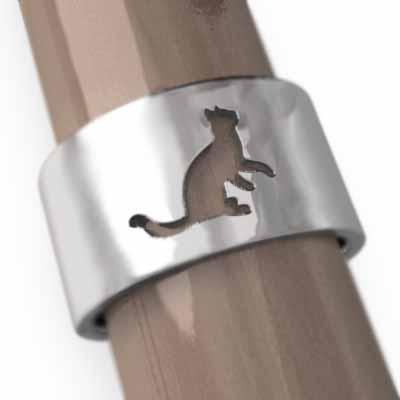 ワイド 指輪 シンプル 猫 プラチナ900_3