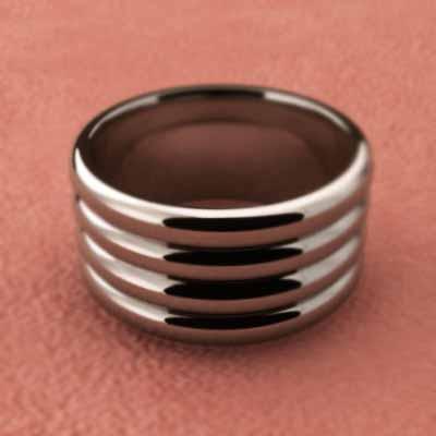 ワイド k10ピンクゴールド 指輪 シンプルの画像