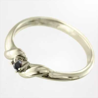 k10イエローゴールド 4月の誕生石 ブラックダイヤモンド(黒ダイヤ) 一粒石 リングの画像