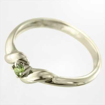 ペリドット 一粒石 8月の誕生石 k10 指輪の画像