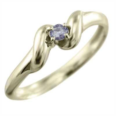 指輪 k10イエローゴールド 一粒石 12月の誕生石 タンザナイトの画像