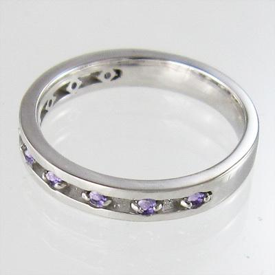 アメジスト(紫水晶) Pt900 2月誕生石 リングの画像