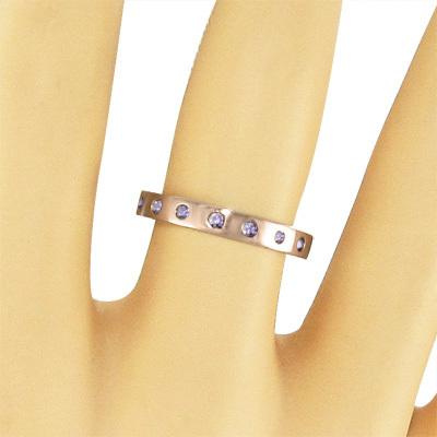リング アメシスト(紫水晶) 2月の誕生石 10金ピンクゴールドの画像