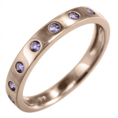 リング アメシスト(紫水晶) 2月の誕生石 10金ピンクゴールドの画像