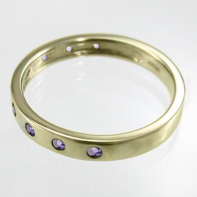 10金イエローゴールド リング アメシスト(紫水晶) 2月の誕生石の画像