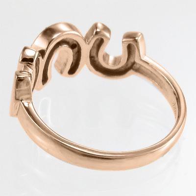 ファイブストーン ピンクゴールドk18 ペリドット リング 8月の誕生石 馬蹄の画像