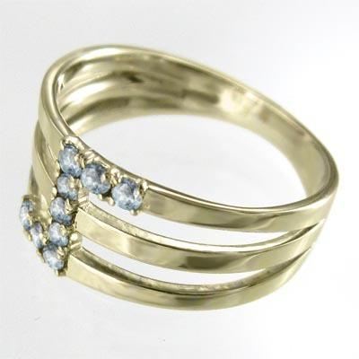 k10 3月誕生石 リング アクアマリンの画像