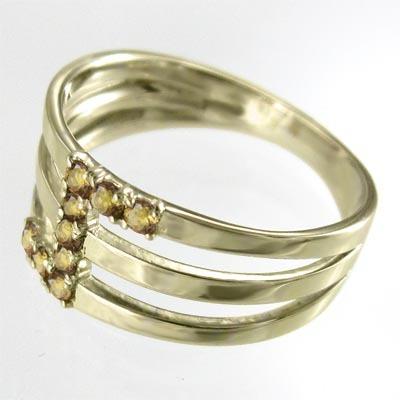 11月の誕生石 指輪 (黄水晶)シトリン 10金イエローゴールドの画像