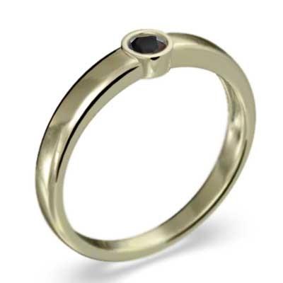 2021年のクリスマス k10イエローゴールド 指輪 ブラックダイヤ 4月誕生石 石 1粒 指輪
