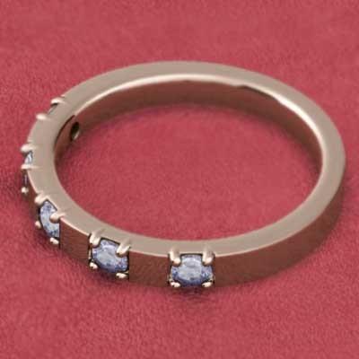 タンザナイト 12月誕生石 k10ピンクゴールド リング ファイブストーンの画像