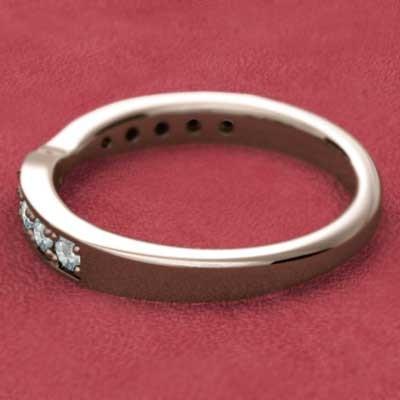3月の誕生石 リング アクアマリン k10ピンクゴールドの画像