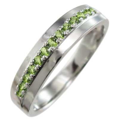 指輪 ペリドット プラチナ900 8月の誕生石