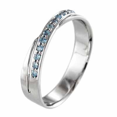 いいスタイル 11月誕生石 10kホワイトゴールド 指輪 ブルートパーズ 青 ホワイトゴールドk10 リング メンズアクセサリー