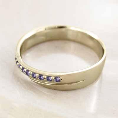 アメジスト K10 指輪 2月の誕生石の画像