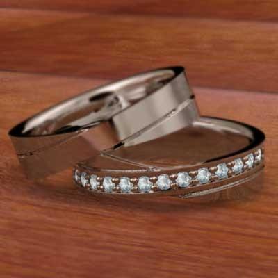 3月の誕生石 k10ピンクゴールド アクアマリン ペアリング リング_2