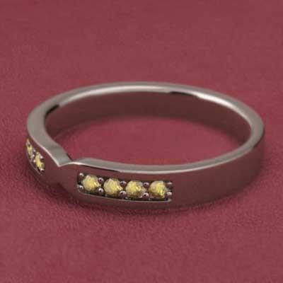 (黄水晶)シトリン リング 18金ピンクゴールド 11月誕生石の画像