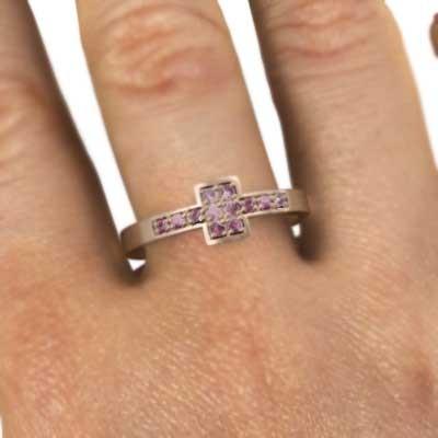 ピンクトルマリン 10月の誕生石 18金ピンクゴールド リングの画像