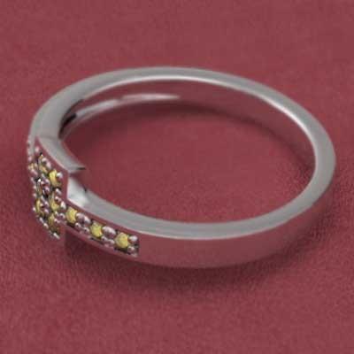 プラチナ900 11月の誕生石 指輪 シトリン(黄水晶)の画像