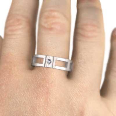 一粒石 タンザナイト 12月の誕生石 k10ホワイトゴールド リングの画像