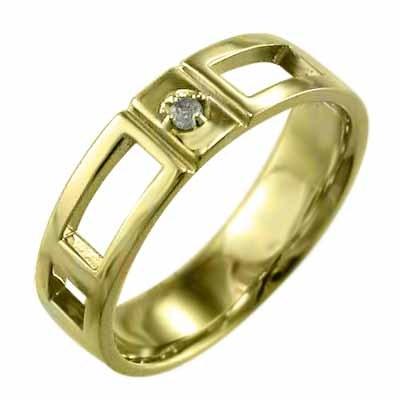 3月の誕生石 リング アクアマリン 一粒石 K18の画像