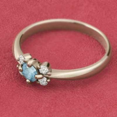 11月の誕生石 K10 リング ブルートパーズ ファイブストーンの画像