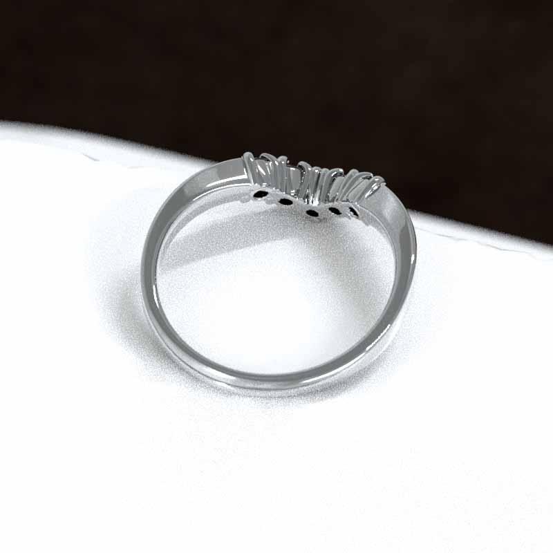 ブラックダイヤモンド 4月の誕生石 リング プラチナ900 ファイブストーンの画像