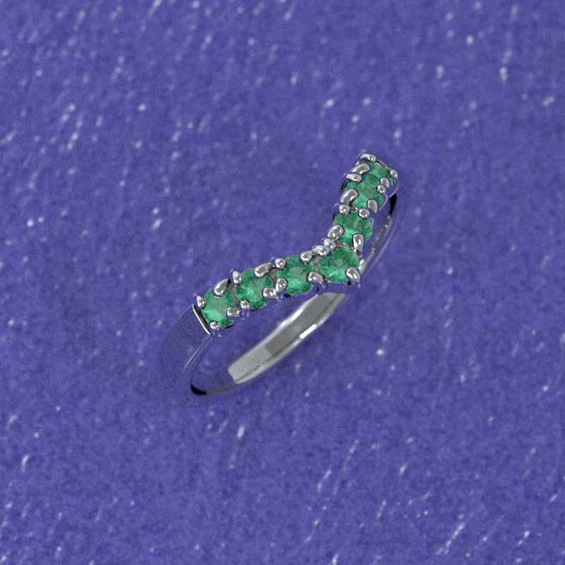 エメラルド 指輪 白金（プラチナ）900 5月誕生石の画像