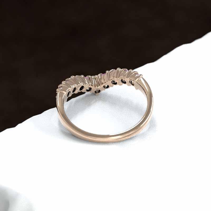 ピンクゴールドk10 9月の誕生石 リング ピンクサファイヤの画像