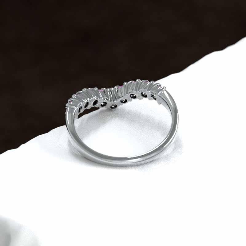 ピンクサファイヤ 白金（プラチナ）900 9月の誕生石 指輪の画像
