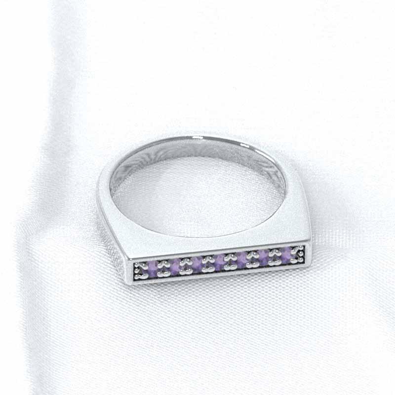 2月誕生石 リング Pt900 アメジスト(紫水晶)の画像