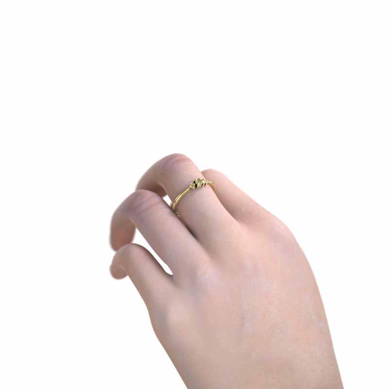 9月の誕生石 ピンクサファイヤ リング イエローゴールドk18 天然ダイヤモンドの画像