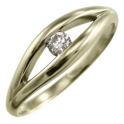 ゲンテン公式 天然ダイヤモンド リング 結婚指輪にも 一粒石 k10イエローゴールド 4月誕生石