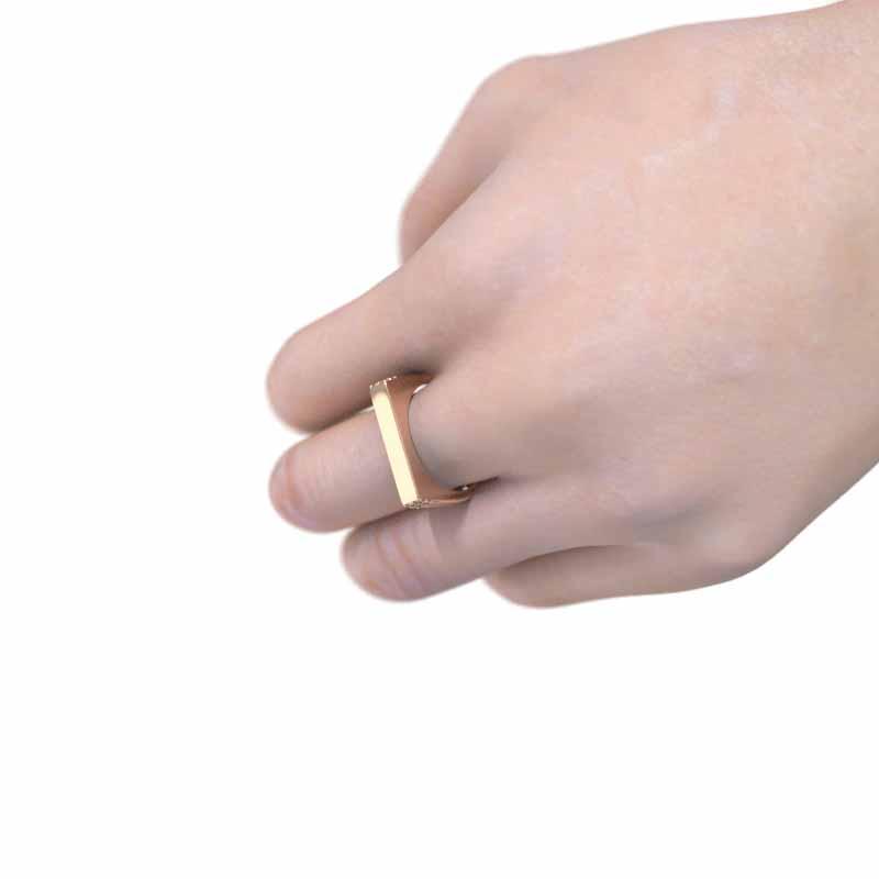 ダイアモンド k10ピンクゴールド 4月誕生石 リング 約0.07カラットの画像