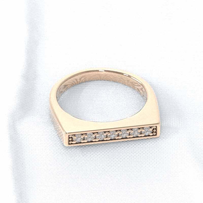 約0.21カラット k10ピンクゴールド ダイアモンド 指輪 4月誕生石の画像