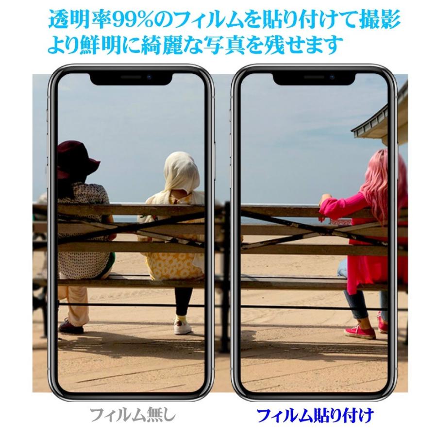 iPhone X/Xs/Xs MAXカメラ保護ガラスフィルム 2枚入り レンズ液晶保護フィルム ラウンドカッティング 硬度9H ラウンドエッジ加工 高透過率｜skybird｜06