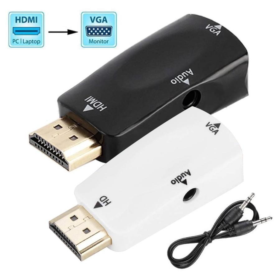 HDMI VGA 変換 アダプタ D-SUB 15ピン HDMI - VGA 変換 ケーブル HDMI オス to VGA メス 1080P プロジェクター PC HDTV 用 HDMI VGA 変換 アダプター｜skybird