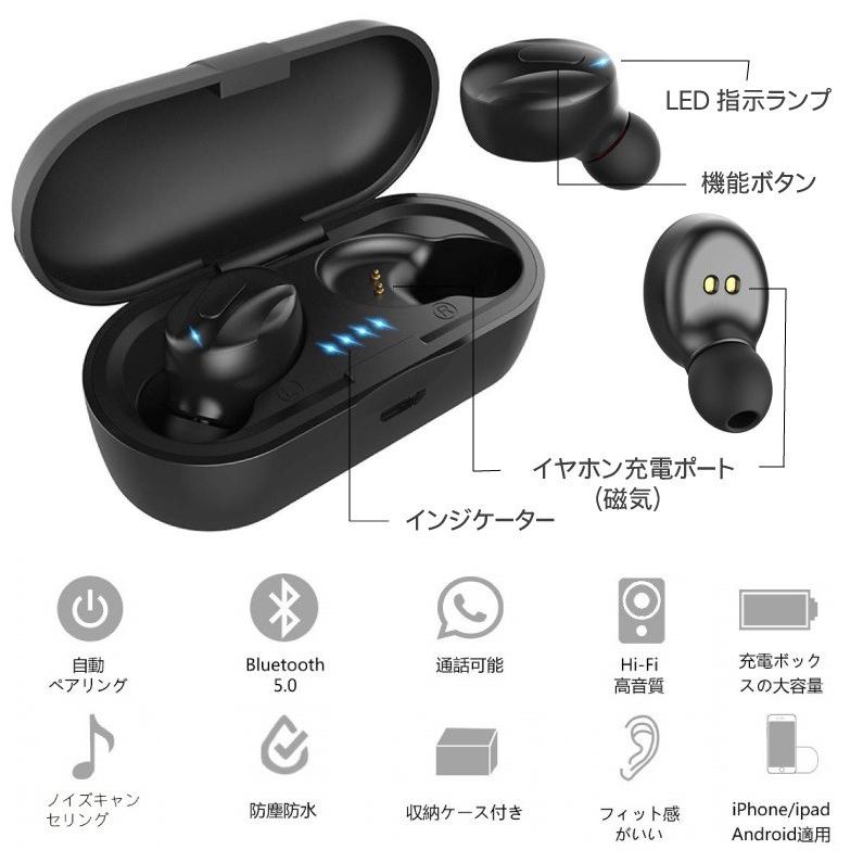 ブルートゥース 5 0 Edr ワイヤレス イヤホン Bluetooth 5 0 Ipx4防水 高音質 両耳 自動ペアリング スポーツイヤホン 左右分離型 Xg13 ステレオ マイク付き Xg 13 Skybird 通販 Yahoo ショッピング