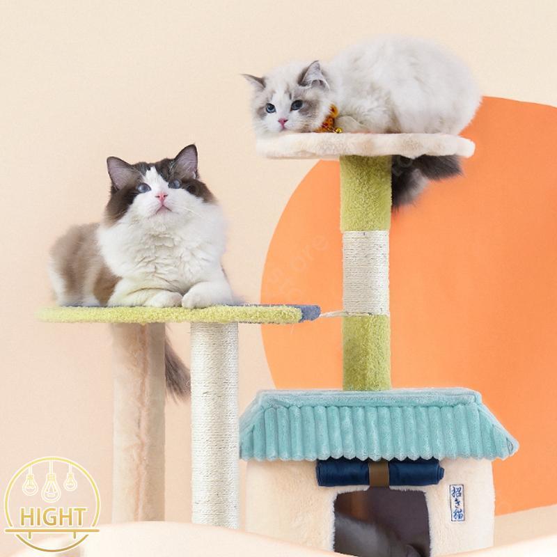 キャットタワー スリム おしゃれ 北欧 据え置き 置き型 安定感 シンプル 大型猫 小型 小型猫 運動不足 和風 おもちゃ 省スペース 組立簡単 運動不足 省スペース