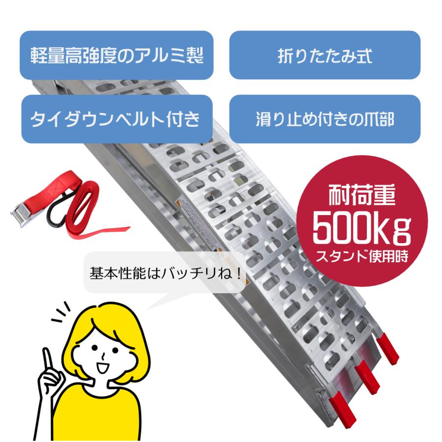 アルミラダーレール アルミラダースロープ ブリッジ 折りたたみ 軽トラ