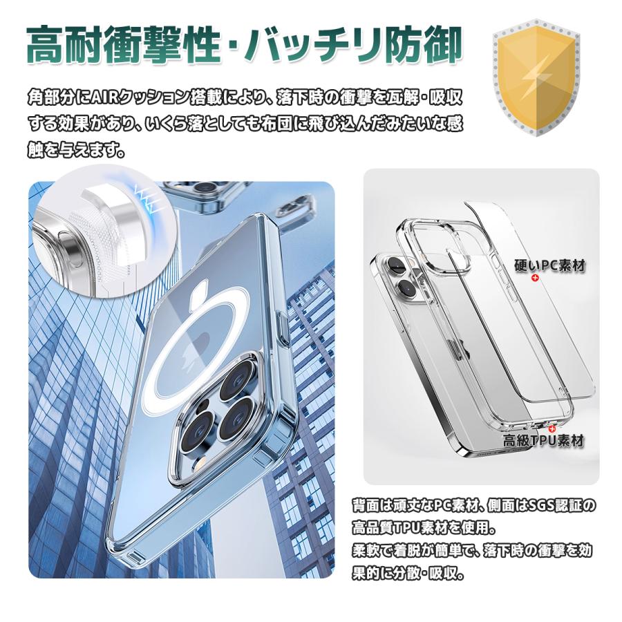 スマホケース MagSafe対応 マグセーフ スマートフォン 黄変防止素材